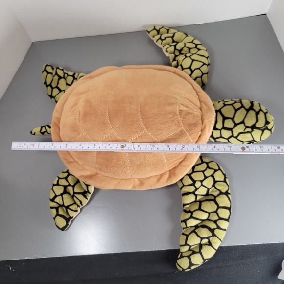 Sea Turtle Plush 18" Stuffed Animal Brown Shell Green Flippers Soft Toy Fiesta - Picture 16 of 16